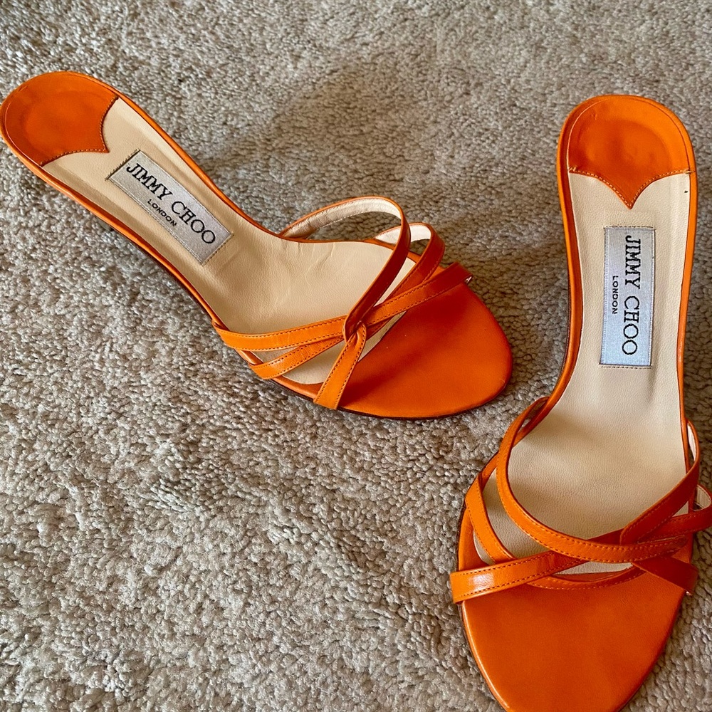 Jimmy Choo Orange Sandals